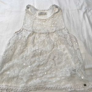 White lace tank top